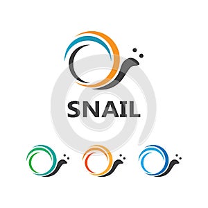 Snail logo vector template icon design