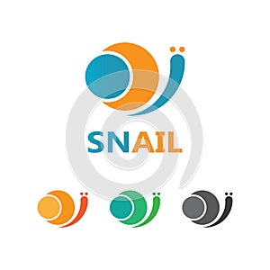 Snail logo vector template icon design