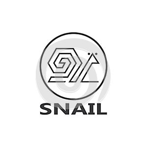 Snail logo vector template icon design