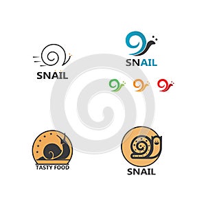 Snail logo vector template icon design