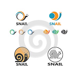 Snail logo vector template icon design