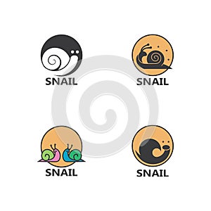 Snail logo vector template icon design