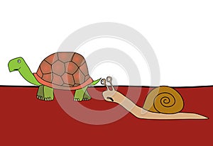 Snail and tortoise - race