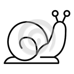 Snail velocity icon outline vector. Work effective plan