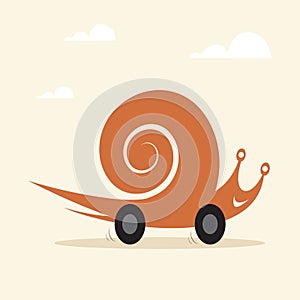 Snail on wheels
