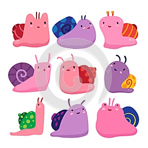 Snails character collection design