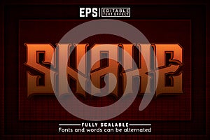 SNAKE 3d -Editable text effect