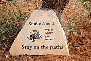 Snake Alert Sign