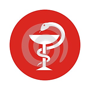 Snake and bowl old medicine symbol photo