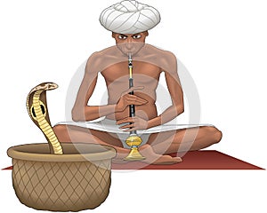 Snake Charmer Vector Illustration