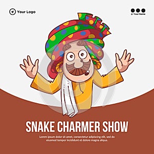 Banner design of snake charmer show