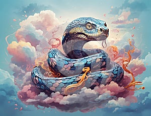 Snake on the clouds