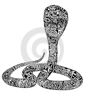 Snake cobra zentangle