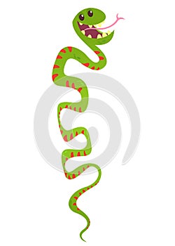 Cute baby snake cartoon illustration