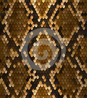 Snake gold skin vector concept