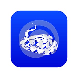 Snake icon blue vector