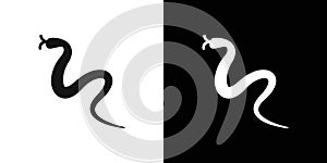 Snake icon logo set vector