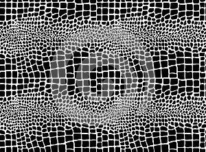 Snake skin pattern texture repeating seamless monochrome black & white. Vector