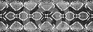 Snake skin pattern texture repeating seamless monochrome black and white. Vector. Texture snake. Fashionable print. Fashion and st