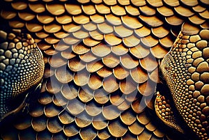 Snake Skin, Reptile, Dragon Scales Texture Background, Generative AI Illustration