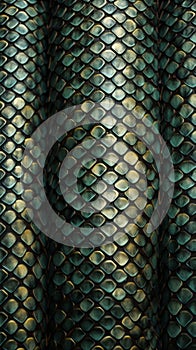 Snake skin textured background. Lizard, fish, reptile scales. Concepts of texture, luxury materials, exotic leather