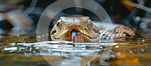 Snake Slithering in Water