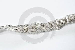 Snake slough skin on white background