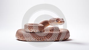 A snake on white background are elongated, limbless, carnivorous reptiles