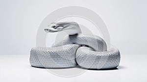 A snake on white background are elongated, limbless, carnivorous reptiles