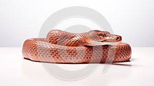 A snake on white background are elongated, limbless, carnivorous reptiles