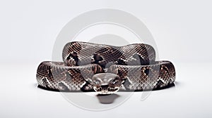 A snake on white background are elongated, limbless, carnivorous reptiles