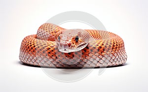 Snake on a White Background. Generative By Ai