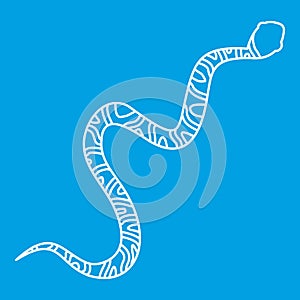 Snake wriggling icon, outline style