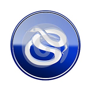 Snake Zodiac icon blue..
