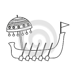 Snakeboat of onam celebration design