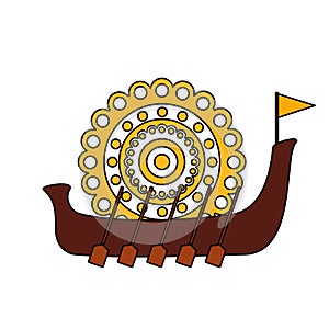 Snakeboat of onam celebration design