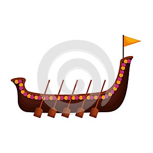 Snakeboat of onam celebration design