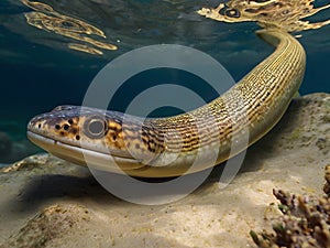 Snakehead fish in a pond