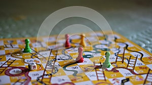 Snakes and ladders game children playground