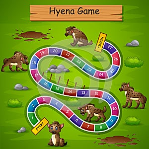 Snakes and ladders game hyena theme