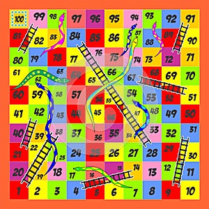 SNAKES AND LADDERS GAME VECTOR