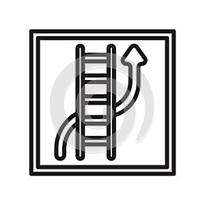Snakes and Ladders icon vector sign and symbol isolated on white