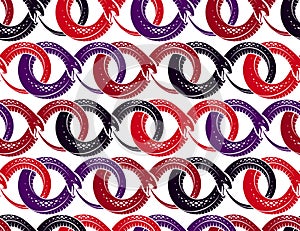 Snakes seamless background, vector dangerous venom serpents pattern.