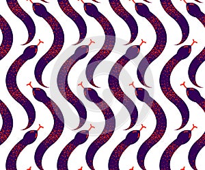 Snakes seamless textile, vector background with a lot of serpents endless texture, stylish fabric or wallpaper design, dangerous