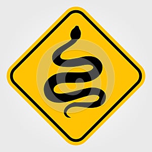 Snakes, Warning Sign or banner Vector illustration