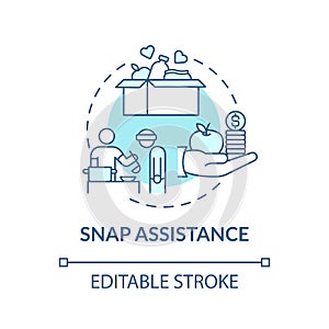 SNAP assistance concept icon