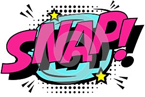 Snap Comic Text on Dot Background