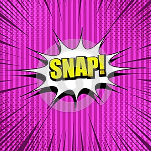 Snap comic wording concept