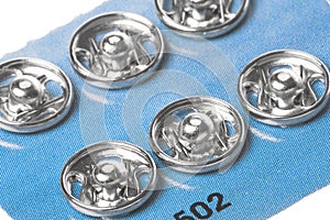 Snap Fasteners Macro Isolated