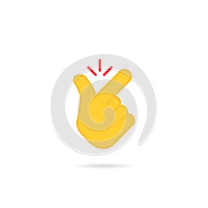 Snap fingers like easy emoji logo